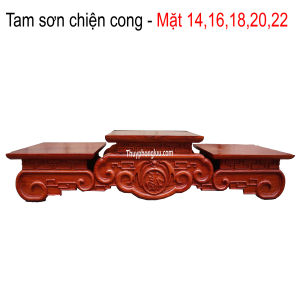 Tam sơn chiện trơn gỗ hương kiểu chân cong rẻ mặt 1416182022cm