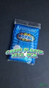 Garpu Plastik Kecil 9cm Untuk Kue Buah dll isi 24 Royal