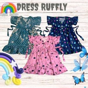 DRES RUFLY ANAK usia 0-6 th dress bayi dres perempuan dres rayon best seler
