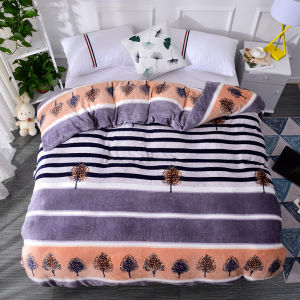 Thickened Coral Fleece Duvet Cover Single Piece