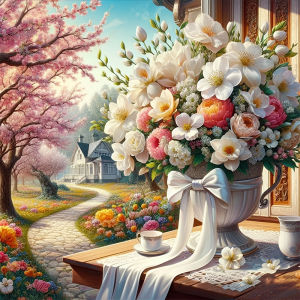 HUACAN Diamond Painting Kit Rose Flower Diamond Art Painting Floral Cherry Blossom Rhinestones Pictures Handmade Home Decor