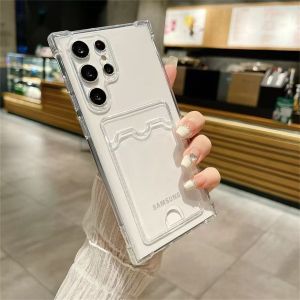 Ốp Điện Thoại TPU Trong Suốt Dành Cho Samsung Galaxy A Series - Có Thể Đựng Thẻ Sinh Viên Thẻ Ngân Hàng Thẻ VIP. Tương Thích Với A73 A72 A57 A56 A55 A54 A53 A52 A52s 4G 5G