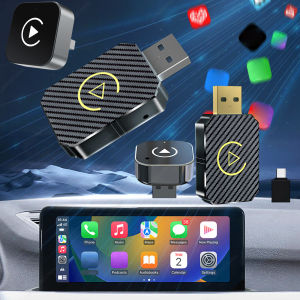 2025 New 2 In 1 Wireless Carplay Adapter & Android Auto Adapter Dongle Plug And Play for OEM Wired CarPlay/Andriod Auto Cars