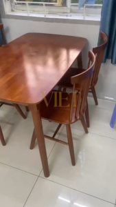Bộ bàn ăn song tiện 4 ghế cho căn hộ chung cư nhà hàng