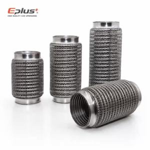 Ống Xả Bằng Thép Không Gỉ Đa Năng Bện Lưới Chống Rung Ống Mềm Bện Ống Giảm Thanh Xe Hơi Đầu Nối Lưới Dệt