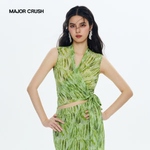 French Print Fresh Green Resort Outfit