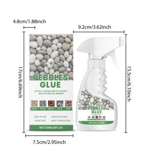 Stone Glue Quick Drying Landscape Adhesive Clear Waterproof Glue for Rocks Sealer Adhesive Stabilizer Outdoor Garden Gravel