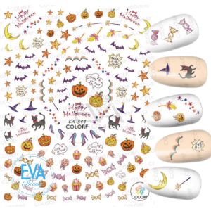 Nail Sticker Trang Trí Móng Tay Dạng Decal Mẫu Lễ Hội Ma Pumpkin Halloween CA344 CA338 DD449