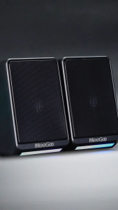 MeeGoo PC Wired Speaker Desktop  USB Stereo Speakers 3.5mm Input Audio Mini Sound Box 2.0 Super Loud For Laptop Desktop Phone Tablet TV