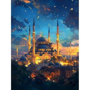 PhotoCustom Modern Painting By Numbers Diy Gift City Landscape Drawing On Numbers Home Decors For Adults Picture Paint
