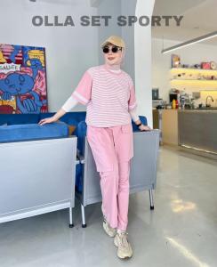 Olla setelan Sporty Setelan Olaharga wanita terbaru