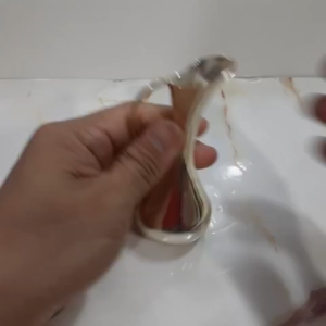 Bình decor kim loại mạ vàng mạ bạc trưng bày Japan vintage cổ điển cao 18cm Second Hand