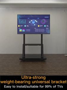 32-90 Inch TV Stand Floor Stand Movable TV Rack Stand with Wheels Mobile TV Rack Floor Base