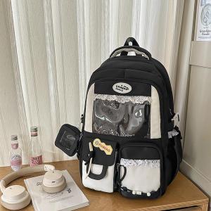 OUDENGPAI | Large Capacity School Bag Womens Style Korean College Sweet Style Backpack High Aesthetic Value For Junior High School Girls