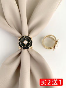 2023 New Arrival High-Grade Scarf Buckle Minimalist Easiest for Match Pearl Buckle Multifunctional Dual-Use Small Square Towel Silk Scarf Clothes Corner Buckle