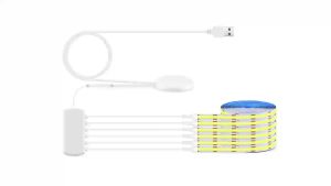 6/5/4/3/2/1 Pcs 5V COB LED Strip Light With USB Penetrating Wood Touch Dimmer Switch For Acoustic Panel Cabinet Shelf Lighting