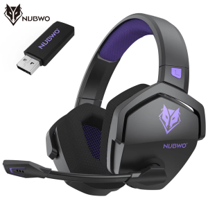 NUBWO G06 Dual Wireless Headsets Gamer with Microphone for PS5 PS4 PC Mobile Switch 2.4GHz Bluetooth 5.3 Gaming Headphones