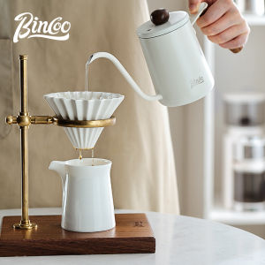 BINCOO ชุดฟิลเตอร์กาแฟชงด้วยมือพร้อม Teko Kopi Kaca V60หม้อต้มกาแฟยกเทกาต้มกาแฟถ้วยขาตั้งแบบหยด