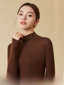 Áo thun nữ MiiOW cổ cao tay dài có lót lông cừu ấm áp thoải mái - mùa đông