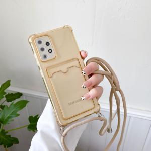 Shockproof Wallet Case For Samsung Galaxy S23 S22 S21 S24 Ultra S20 FE Note20 Plus A12 A13 A32 A52 A72 Transparent Lanyard Cover