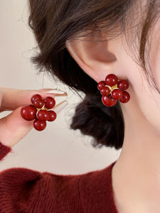 Pianist | Boutique Trendy Earrings Red S925 Silver
