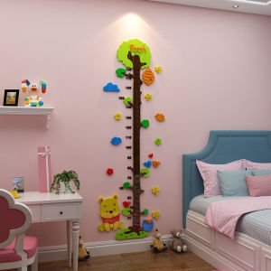 Acrylic Height Ruler Measurement Removable No Damage Wall Background Sticker Baby Childrens Room Decor Decor Winnie the Pooh