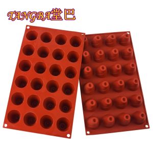 Tangba 24-Well Mini Cone Jelly Mold Silicone Baking Chocolate Mousse Dessert Mold D-095 Non-Stick Portable Kitchen Tool