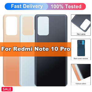 Back Cover For Redmi note 10 pro Back Door Replacement Hard Battery Case Rear Housing Cover With Adhesive M2101K6G battery cover