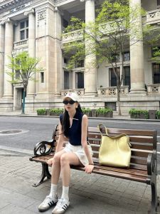 Olive Green Vest Womens Vintage Turn-down Collar Sleeveless Knitted Top Slimming High-end Feeling Stylish Trendy Summer Shirt