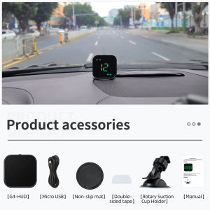 RYSJM | Universal Car Mini G4S GPS HUD Head Up Display Digital Speedometer KMH/MPH Overspeed Alarm Compass HD LED Display For All Auto