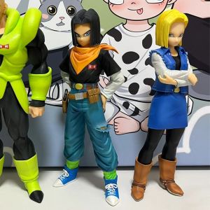 Bandai | 24CM Anime Dragon Ball Z Android 17 18 Figure Android 18 PVC Action Figures Collection Model Toys for Children Christmas Gifts