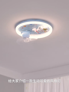 Lampu Kipas Kamar Anak  Angin Gantung Plafon Remote 360°rotasi  Lampu Kamar Anak Lampu Kartun Kamar Kreatif Planet Spaceman Modern Lampu Plafon Anime Untuk Kamar Tidur / Ruang Tamu ZZZ