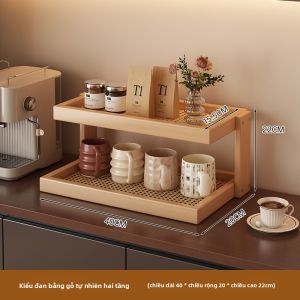 CHUJUN | Kệ Để Ly Tách Đa Tầng Để Bàn Phong Cách Trung Hoa