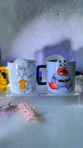 แก้วกาแฟ เซรามิกลายการ์ตูนน่ารัก ใส่น้ำชาหรือนม สำหรับมอบเป็นของขวัญให้เพื่อน