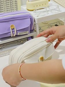 1 x Pencil Bag Large-capacity Pencil Bag Multi-function Stationery Storage Bag Cosmetic Pouch Student School Supplies