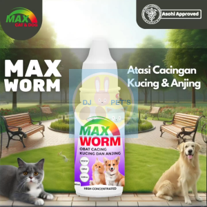 Max Cat & Dog Max Worm Obat Cacing Alami untuk Kucing dan Anjing