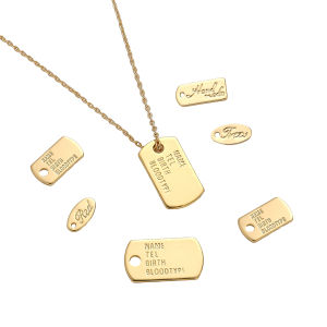 1 ชิ้น 14K ป้ายทองเหลืองชุบทองเสน่ห์สำหรับสร้อยคอ DIY พบเครื่องประดับทำสร้อยคอมือ