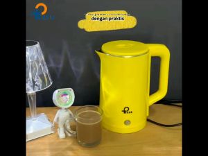 ✨Barang Ready✨ Toko Halo Teko Listrik 600W 23L Pemanas Air Listrik Water Heater Kettle ListrikTeko Listrik Stainless kuning
