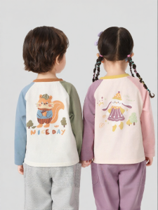 CUTEPANDAS | Áo Thun Dài Tay Thời Trang Cho Bé Mùa Xuân