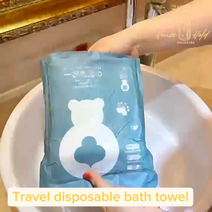 TRAVEL DISPOSABLE COMPRESSED BATH TOWEL 70X140CM TRAVEL USE COTTON MATERIAL (MP27)