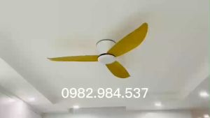(Loại I-Ảnh thật)Quạt trần 3 cánh cho chung cư-Quạt đảo trần dành cho trần nhà thấp-Động cơ DC 6 tốc độ-có hẹn giờ phù hợp lắp phòng khách-phòng ngủ