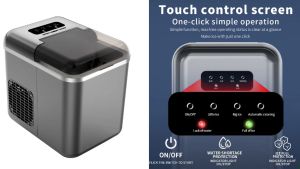 Automatic Electric Ice Maker Machine mini 1.5L Fast Ice Maker Quick Ice Maker Large Capacity Ice Cube Machine UK plug 制冰机