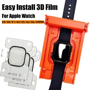 Easy Install Ceramic Film For Apple Watch S10 42mm 46mm Ultra 49mm S9 8 7 6 5 SE 38mm 40mm 41mm 44mm 45mm Full Cover 3D Curved Screen Protector For iWatch 45mm 46mm