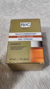 RoC Multi Correxion Revive + Glow 10% Vitamin C Blend Face Moisturizer Anti-Aging Gel Cream for Instant Glow Hypo-Allegenic & Oil-Free Skin Care 48g