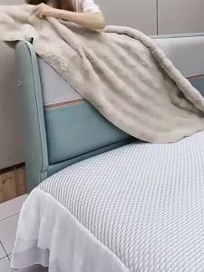 Thicken Plush Bed Headboard Cover Solid Color Soft Faux Fur Elastic Bed Head Cover Anti-Dust Bed Back Protector Cover