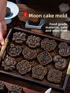 MEIDI | Dụng Cụ Ép Bánh Trung Thu Bằng Tay Đen Vàng 75g