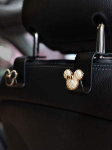 Car Backrest Hook Cute Mickey Headwear Multi-Functional Hidden Ladies Interior Decorations Internet Celebrity Strong Load Bearing and Pressure Resistance