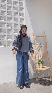 Chill Crop Sweater Atasan Wanita Terbaru Kekinian Korean Style