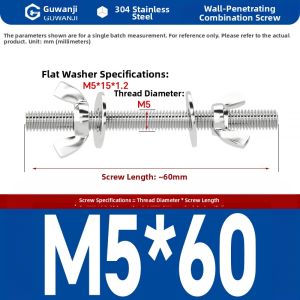 Stainless Steel Wall-Through Screws M3-M12