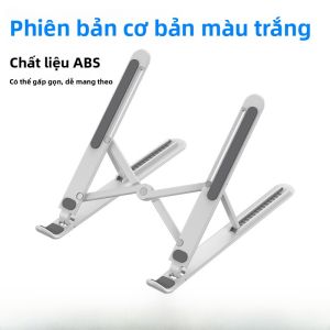 NUOPUCHI | Giá đỡ máy tính xách tay bằng hợp kim nhôm cầm tay bằng kim loại có thể gập lại giá đỡ làm mát bàn làm việc điều chỉnh cổ tay giá đỡ nâng cao cho máy tính để bàn